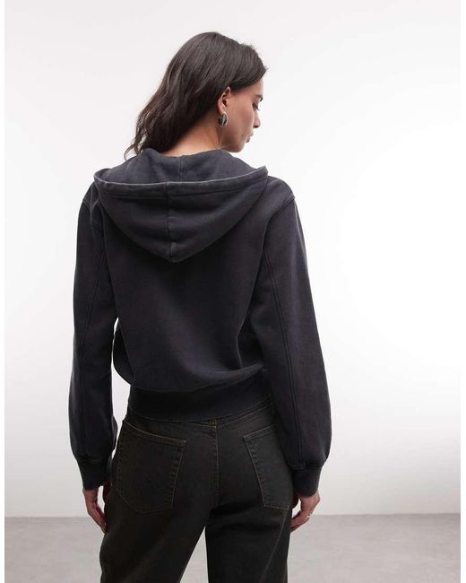 Sudadera Corta Con Capucha De Weekday de color Black
