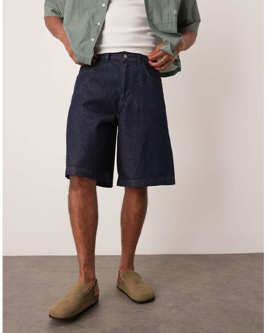 Jorts Taglio Lungo di ASOS in Natural da Uomo