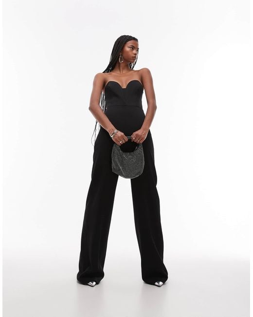 Mango White – trägerloser jumpsuit