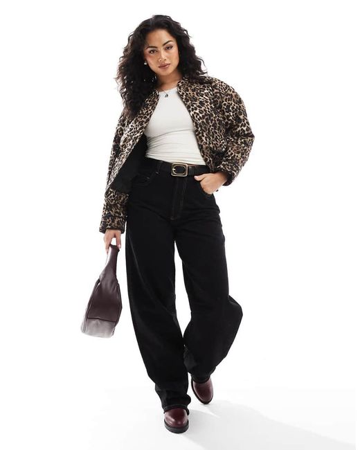 Giacca Trapuntata Con Stampa Leopardata di ONLY in Brown