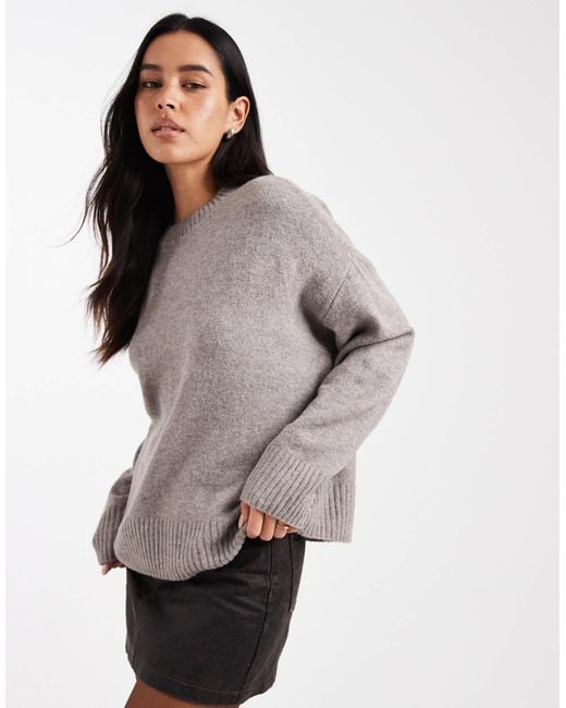 Vero Moda Gray Soft O-neck Sweater