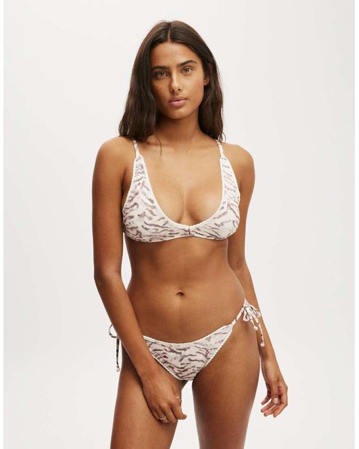 Cotton On Brown High Apex Bikini Top