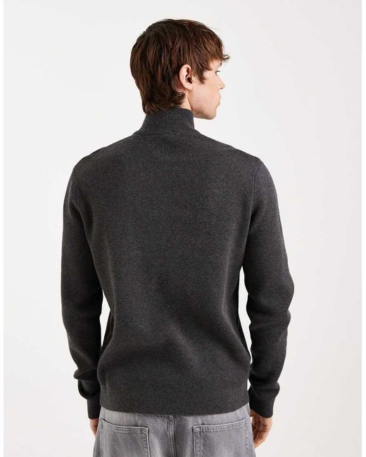 Only & Sons Gray Half Zip Knitted Jumper for men