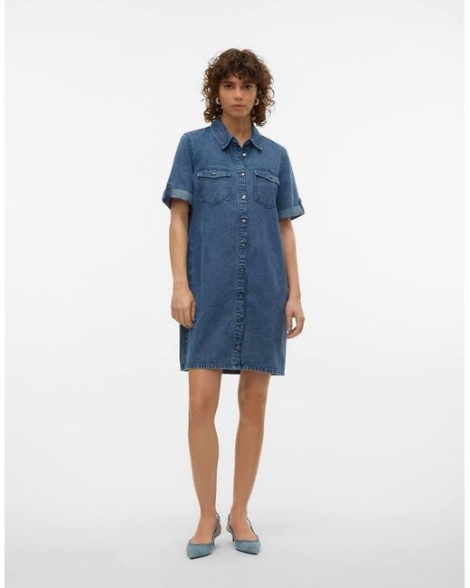 Vero Moda Blue Denim Dress