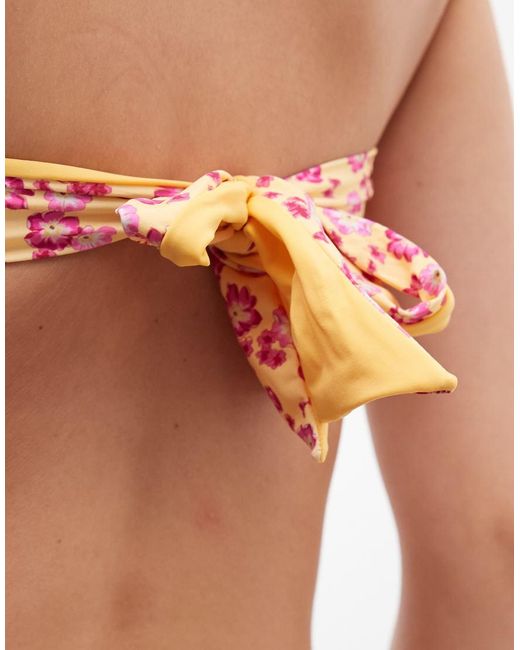VDM The Label Yellow Reversible Bandeau Bikini Top