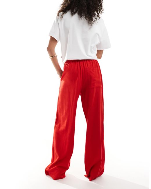 JJXX Red – locker geschnittene hose aus leinenmix