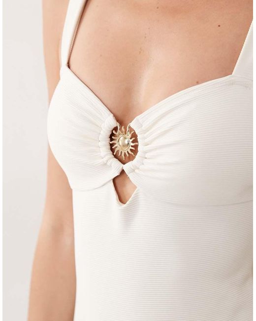 Accessorize Badpak Met Uitsnijding in het Natural
