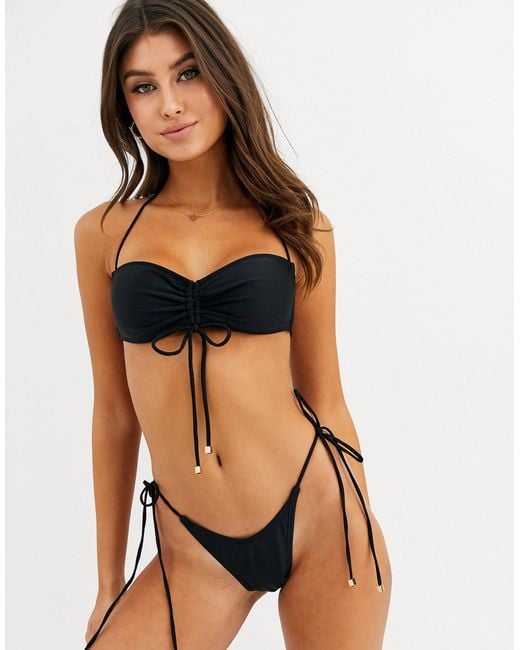 South Beach – mix-and-match – exklusive, e bikinihose mit seitlichen  bindebändern in Schwarz | Lyst AT