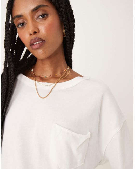 Free People Natural Fade Into You Pocket Detail Long Sleeve T-shirt