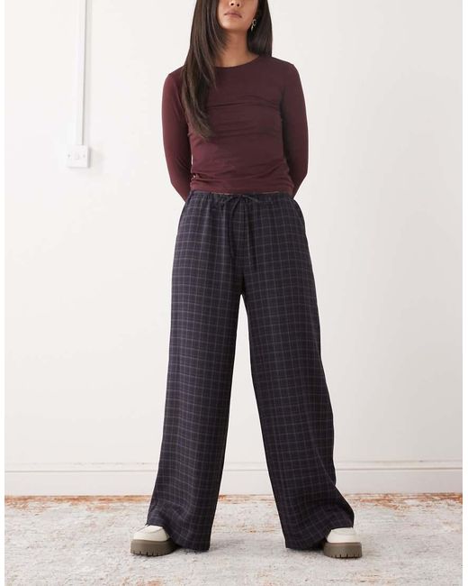 Reclaimed Vintage Blue Pull On Barrel Trouser