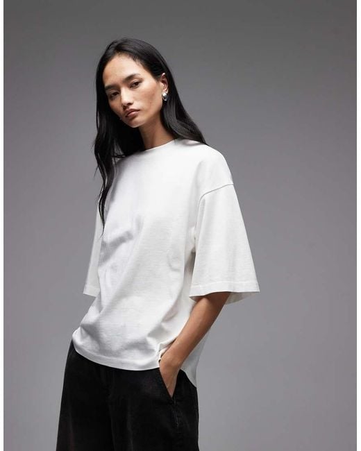 AllSaints Gray Paloma Amelie Applique Back Graphic T-Shirt