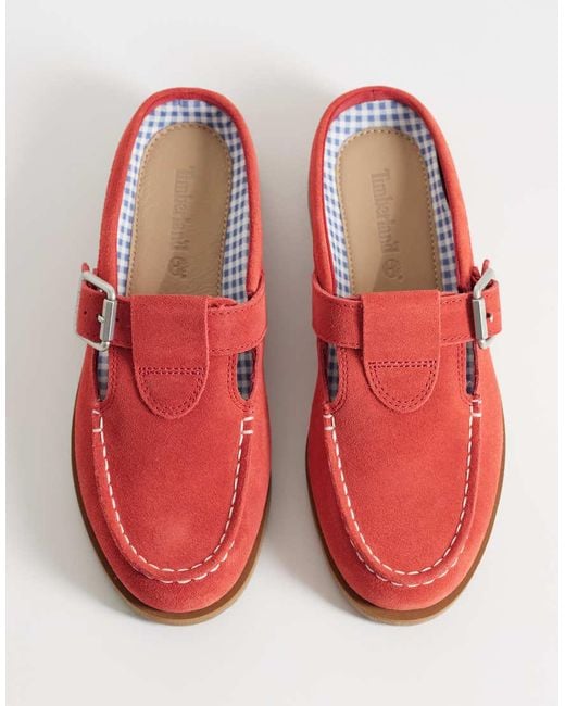 Timberland Red Classic Boat Clog Shoe