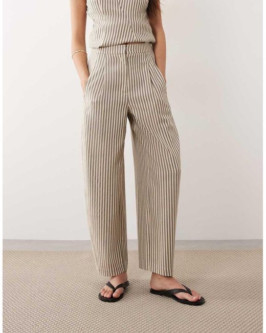 ARRANGE Natural Tailored Barrel Trousers Co-ord