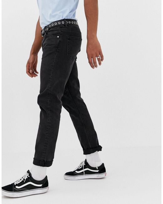 Weekday Sunday Relaxed Tapered Jeans Tuned in Black for Men | Lyst UK