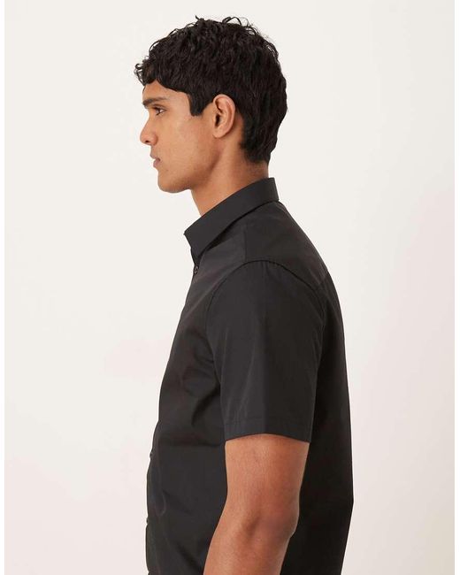 Camicia Regular di ASOS in Black da Uomo