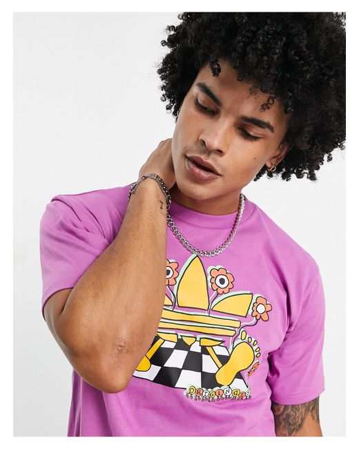 adidas Originals Trefoil Logo T-shirt in Pink for Men | Lyst Australia