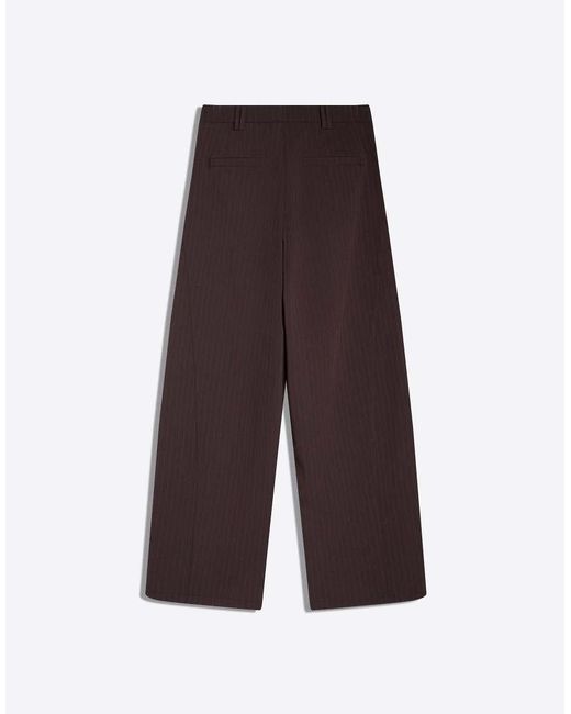 Bershka Purple Tall Voluminous Trousers With Double Fabric