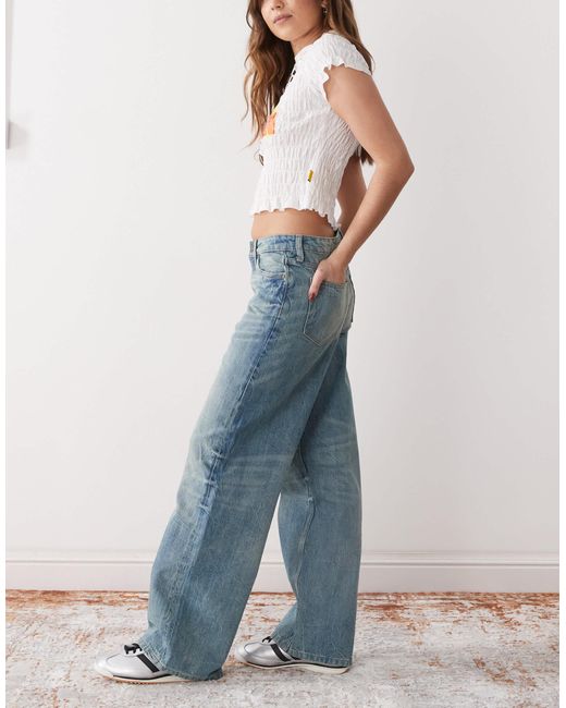 Weekday Blue – ample – weit geschnittene jeans
