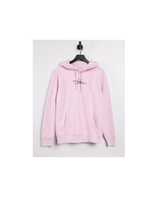 Sweat a capuche a logo manuscrit centre lilas Hollister pour homme en coloris Violet Lyst