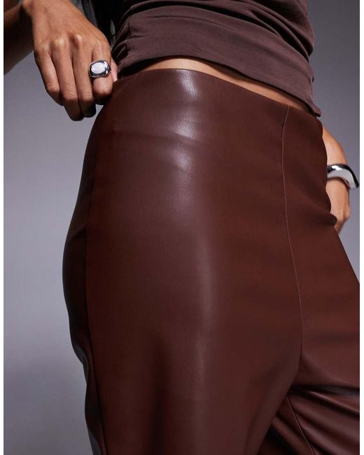 ASOS Broek Van Imitatieleer in het Blue