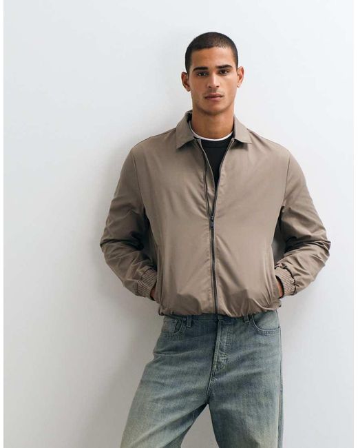 Threadbare Waterbestendig Jack Met Rits in het Natural voor heren