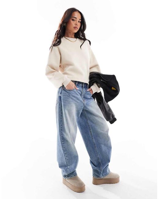 Felpa Con Fiocchi A Contrasto Sul Retro di Miss Selfridge in Blue