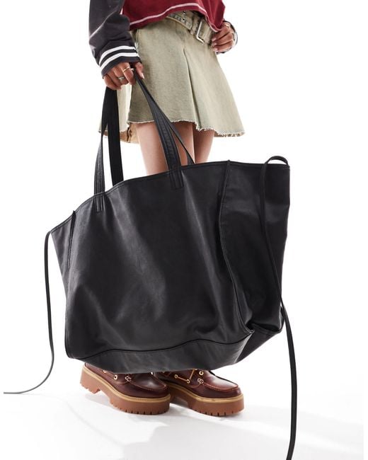 Weekday Black Great Super Oversized Tote Bag
