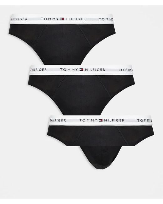 Signature Cotton Essentials di Tommy Hilfiger in Black da Uomo