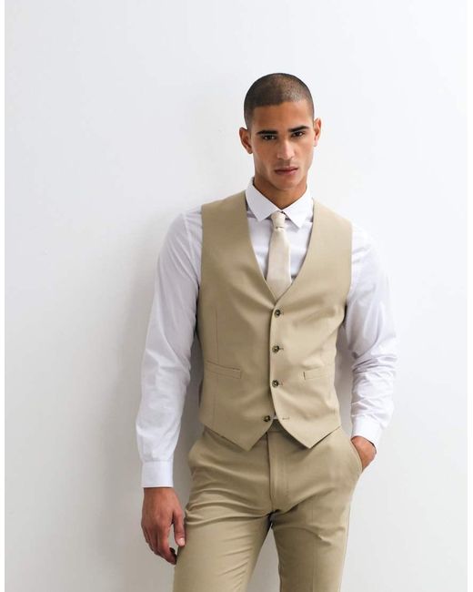 ASOS Gray Skinny Suit Suit Vest for men