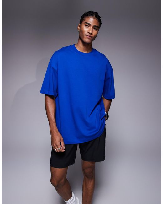 Icon - t-shirt oversize en coton épais à séchage rapide 4505 pour homme en coloris Blue