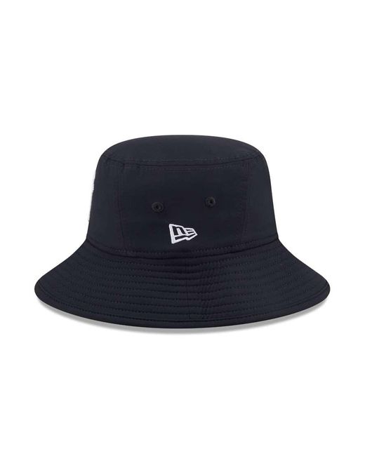 KTZ Blue Ny Yankees Logo Bucket Hat With Contrast Stitching