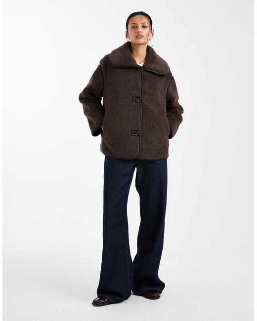 New Look Brown Bonded Borg Jacket