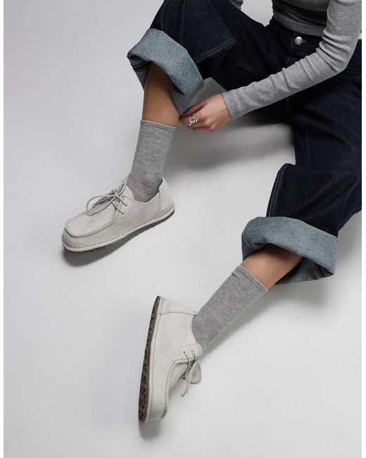 Birkenstock Blue Utti Lace Suede Shoes