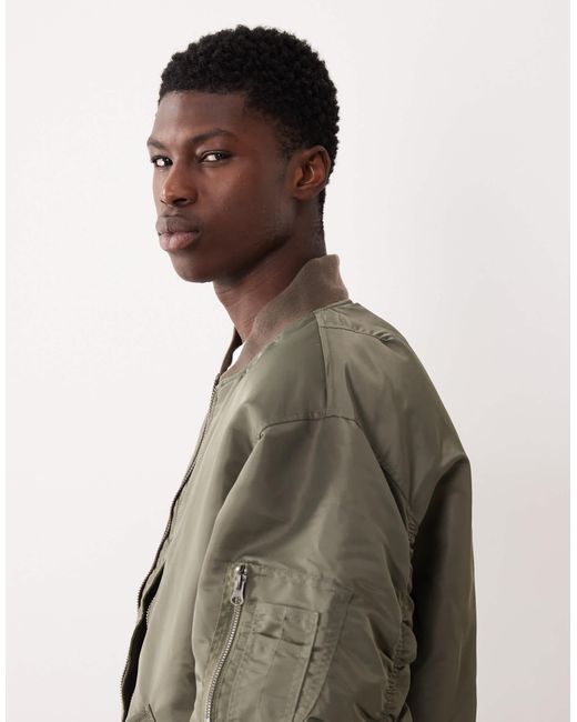 ASOS – oversize-bomberjacke in Green für Herren