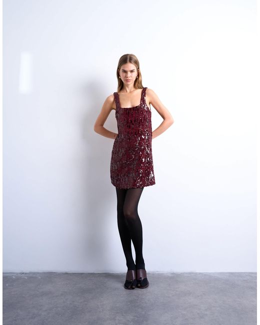 strapless open back dress Old Topshop Sequin Sleeveless Mini Dress Pink Size 12 -New  WARDROBE  WILDERNESS
