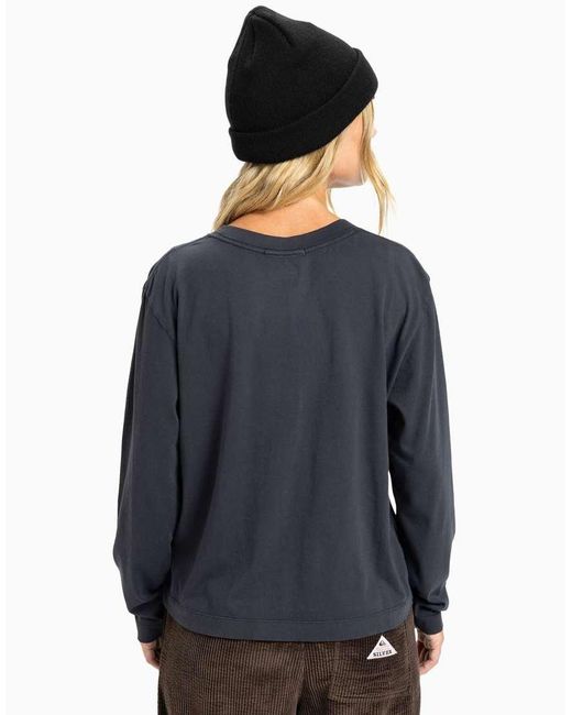 Quiksilver Blue Essential Long Sleeve T-Shirt