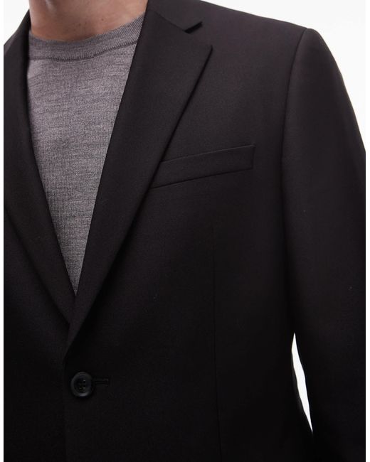 Topman Black Skinny Suit Jacket for men