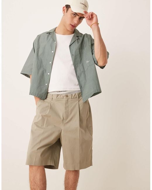Calvin Klein Green Bermuda Tailored Shorts for men