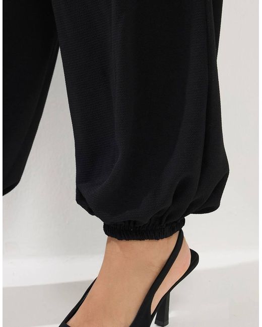 PixieGirl Black Petite Crepe Balloon Trousers