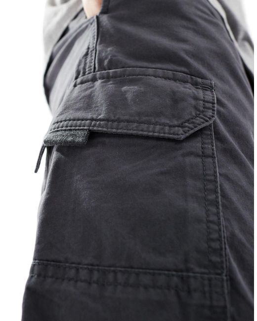 ADPT Black Loose Fit Cargo Trouser for men