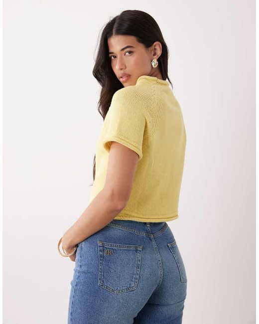 ASOS Blue Knitted Boat Neck T-shirt