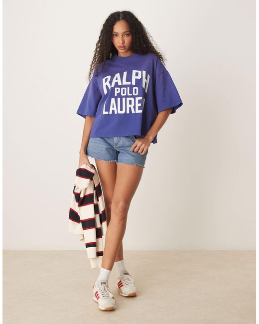 Polo Ralph Lauren Blue Boxy Fit Logo T-shirt