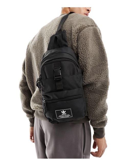 Adidas Originals Gray Utility 3.0 Sling Backpack for men