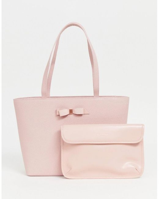 Ted Baker Pink Jessica Bow Shopper Bag