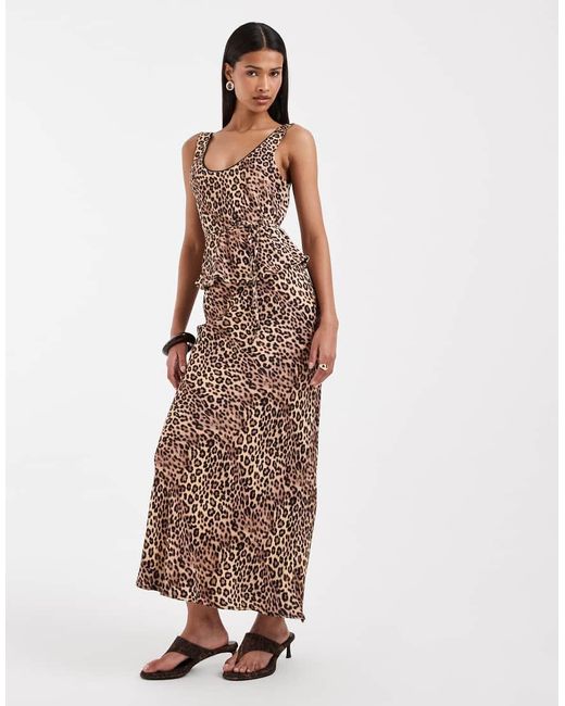 ASOS Brown Satin Scoop Neck Cami Top