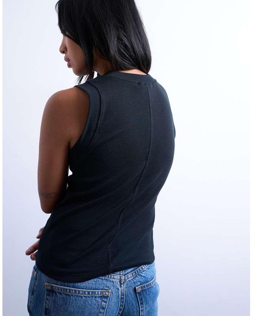 Topshop Unique Black Slim Tank