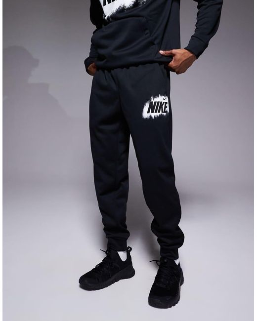 Nike Black Heritage Logo joggers for men
