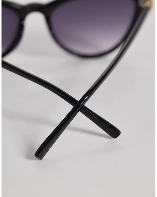 ASOS Black Curved Slim Cat Eye