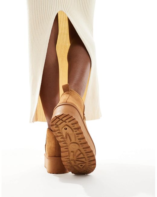 SEQWL Brown Mini Flatform Boots