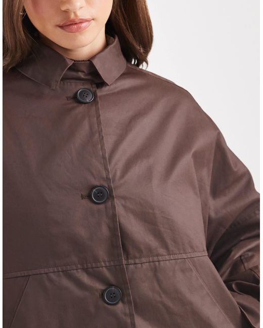 ASOS Brown Wax Harrington Jacket